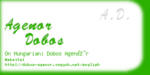 agenor dobos business card